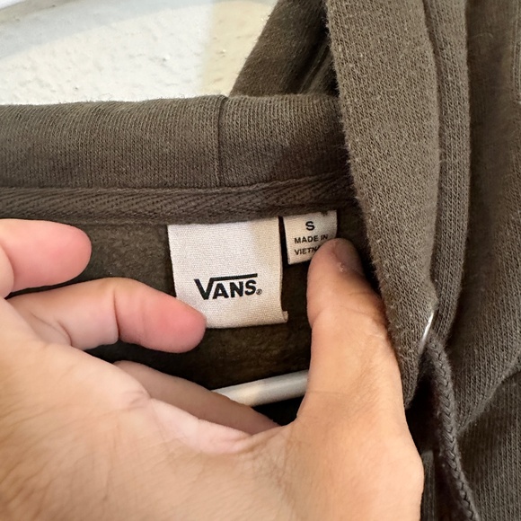 Vintage Style Vans Hoodie Green with Flowers - Picture 2 of 5